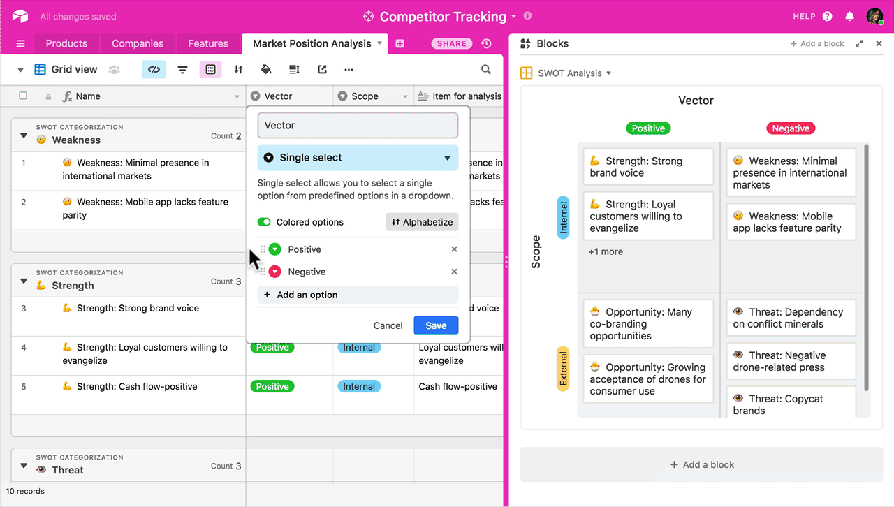 Matrix Extension Airtable Support